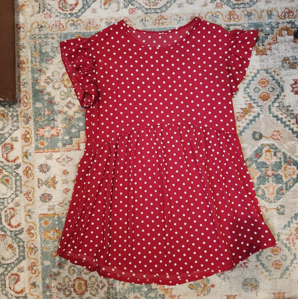 Red flowy Shein Dress